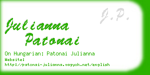 julianna patonai business card